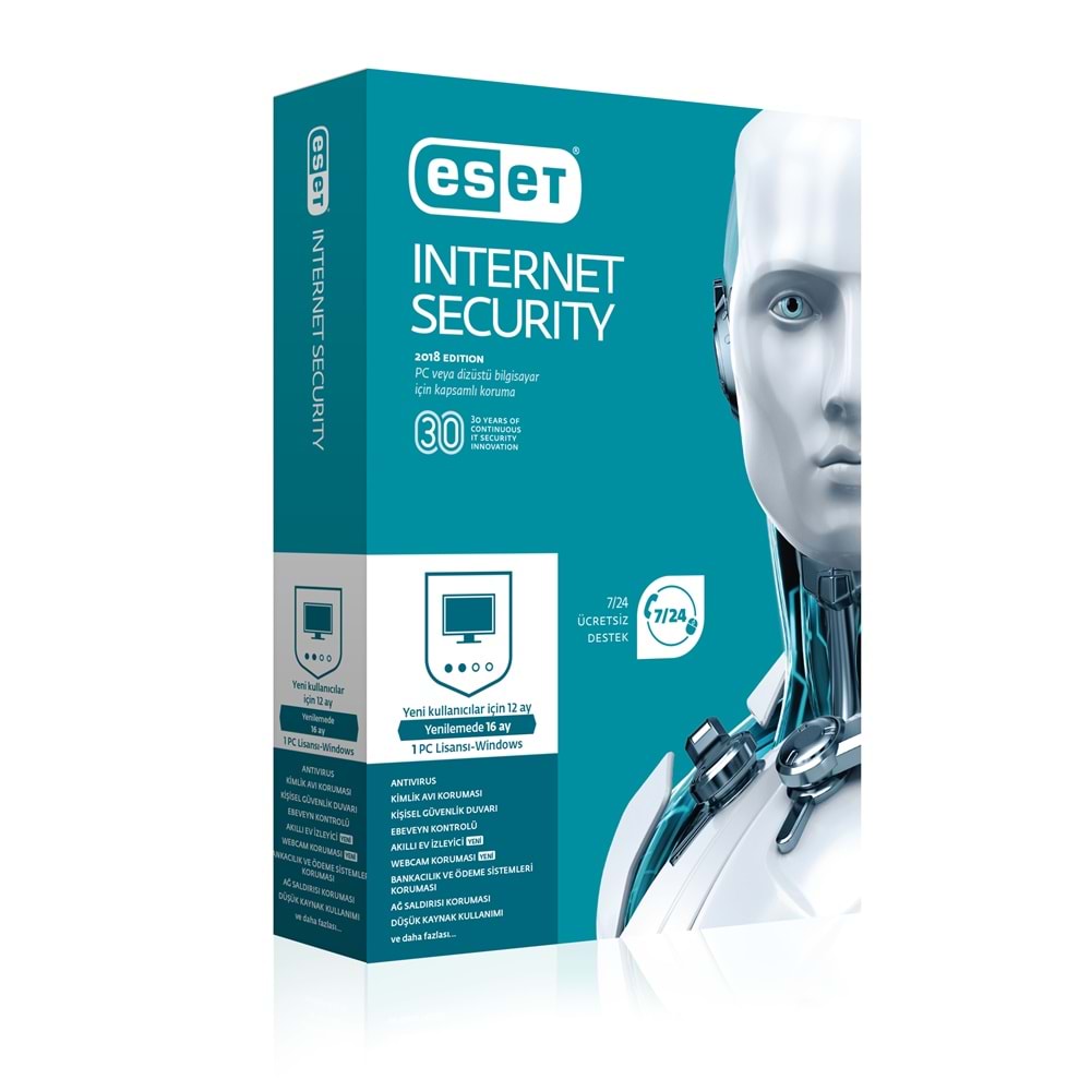 Eset Internet Security Tr 1Kullanıcı 1Yıl