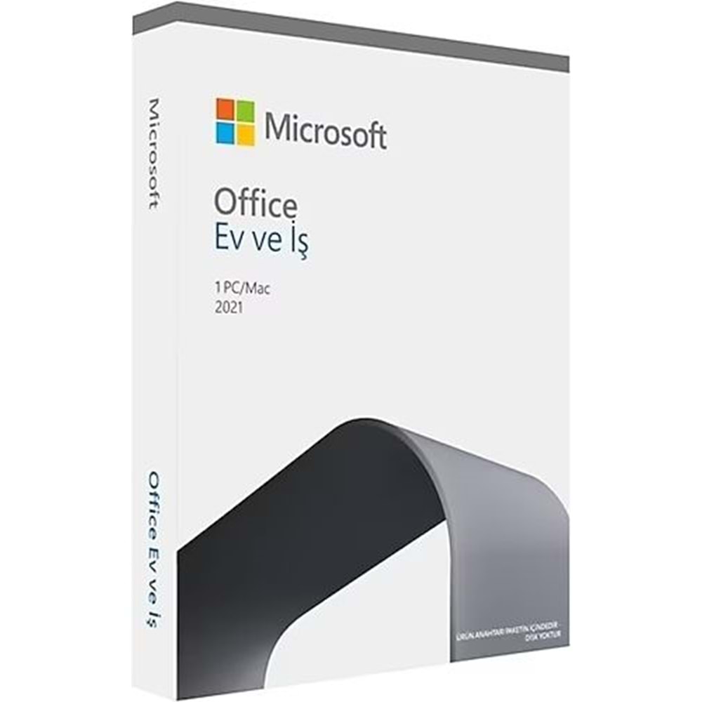 Microsoft Ofis Ev ve İş 2021 Türkçe Kutu 1Pc (Ürün Kodu:T5D-03555) (1Pc veya 1Mac İçin Lisans)